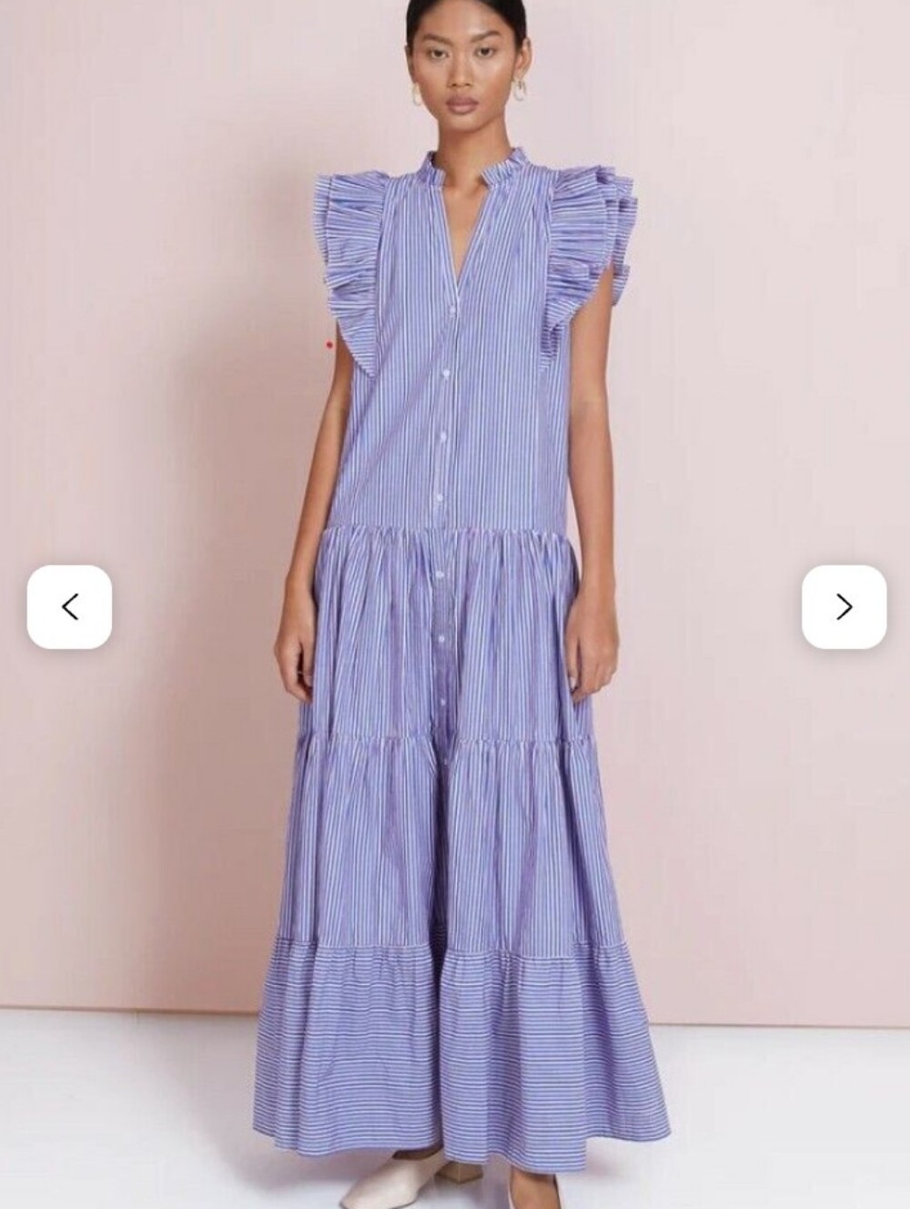 Magali Pascal R9sane Maxi Dress In Stripe Size L - Picture 2 of 12